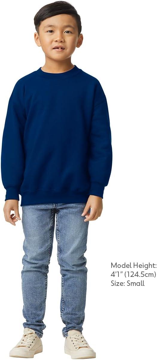 imageGildan unisexchild Fleece Crewneck Sweatshirt Style G18000bNavy