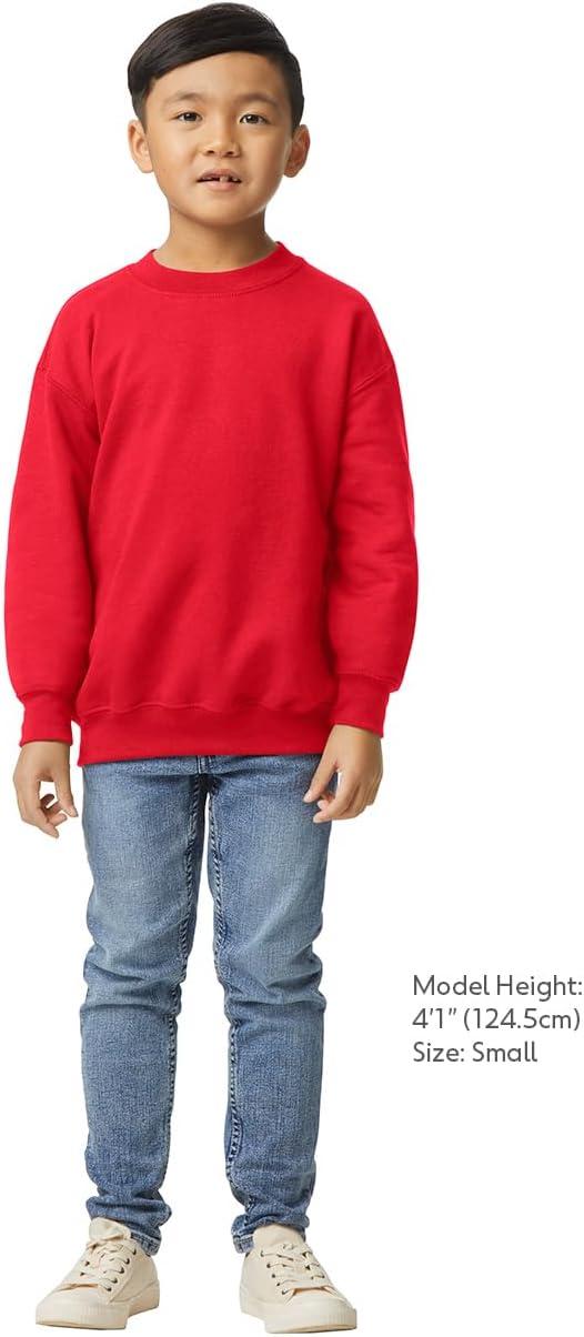 imageGildan unisexchild Fleece Crewneck Sweatshirt Style G18000bRed