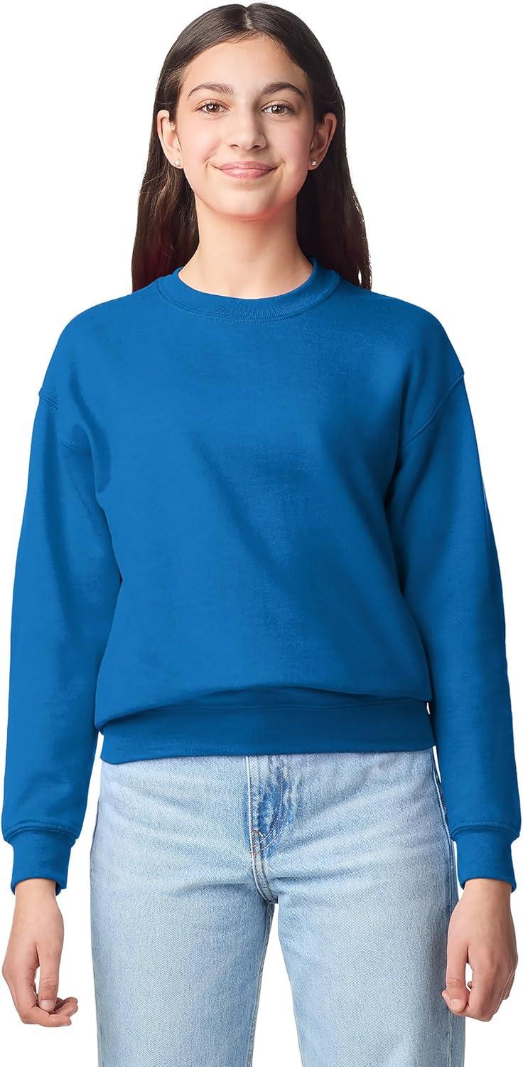 imageGildan unisexchild Fleece Crewneck Sweatshirt Style G18000bRoyal