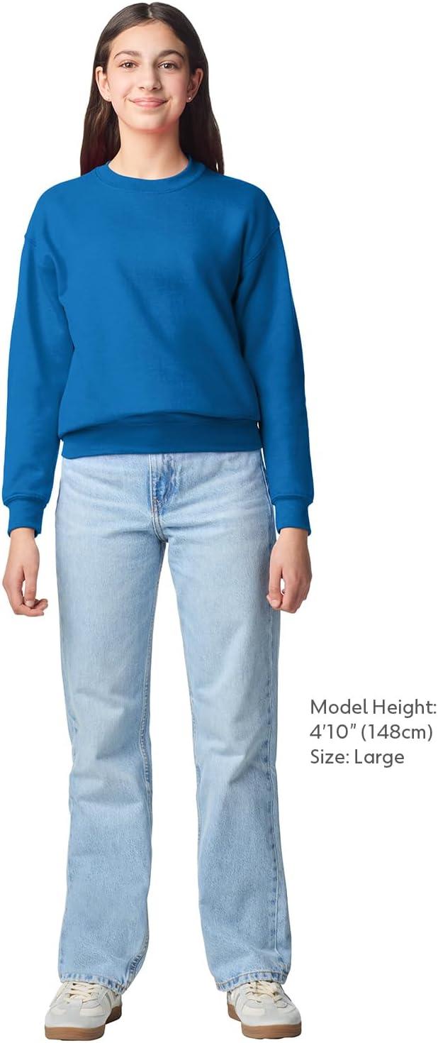 imageGildan unisexchild Fleece Crewneck Sweatshirt Style G18000bRoyal