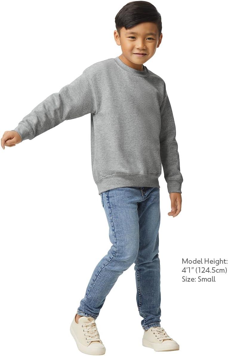 imageGildan unisexchild Fleece Crewneck Sweatshirt Style G18000bSport Grey