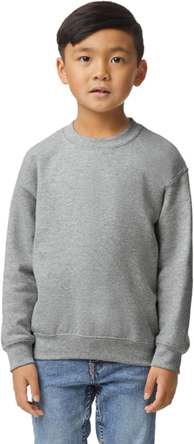 imageGildan unisexchild Fleece Crewneck Sweatshirt Style G18000bSport Grey
