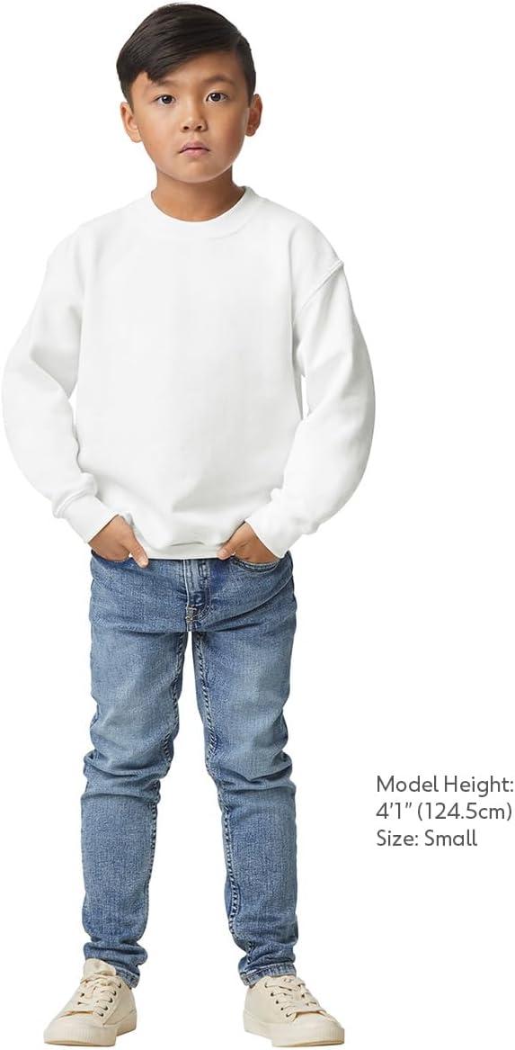 imageGildan unisexchild Fleece Crewneck Sweatshirt Style G18000bWhite