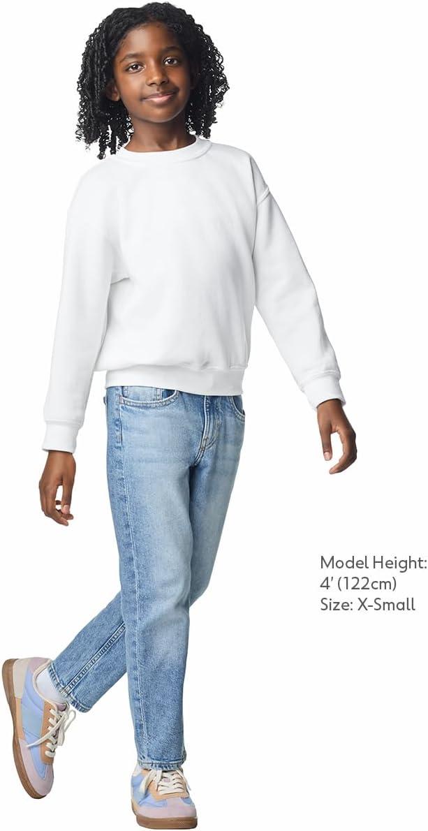 imageGildan unisexchild Fleece Crewneck Sweatshirt Style G18000bWhite