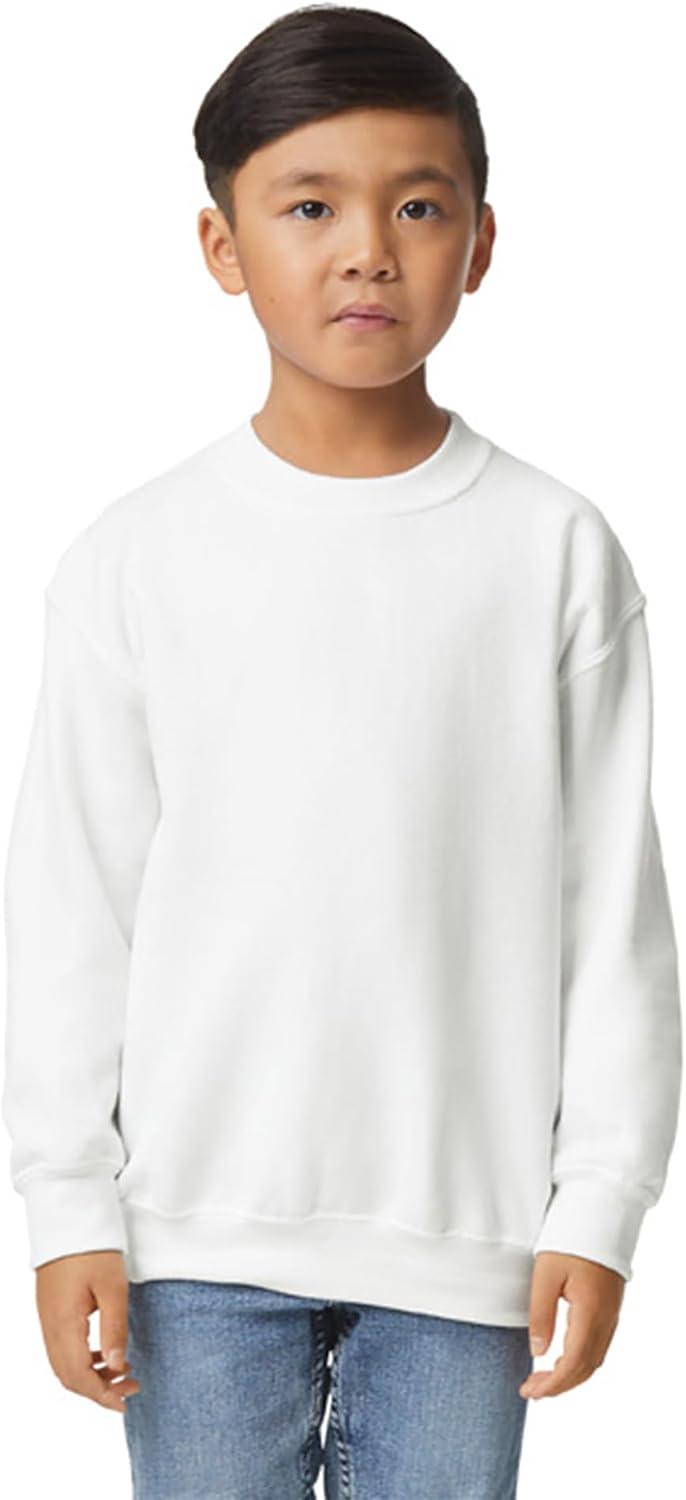 imageGildan unisexchild Fleece Crewneck Sweatshirt Style G18000bWhite