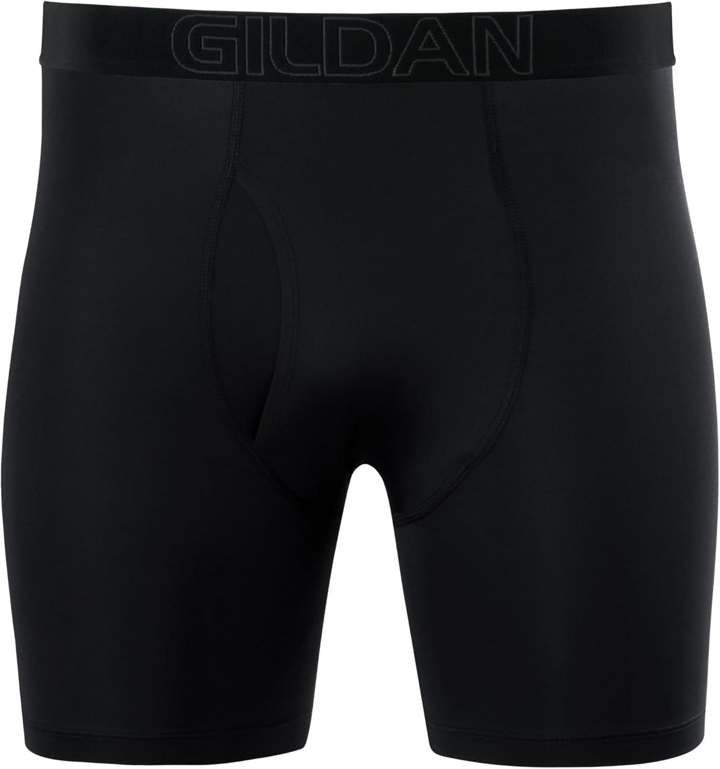 imageGildan Mens Performance Underwear Boxer BriefsBlack 5pack