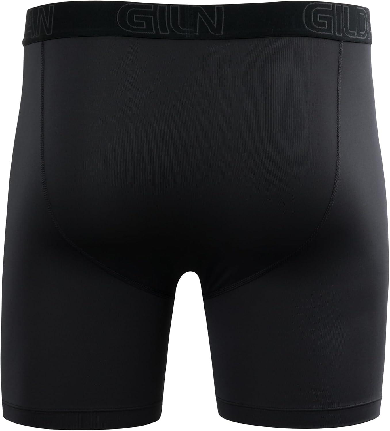 imageGildan Mens Performance Underwear Boxer BriefsBlackOpal Grey 5pack