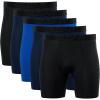 imageGildan Mens Performance Underwear Boxer BriefsBlackNavyRoyal 5pack