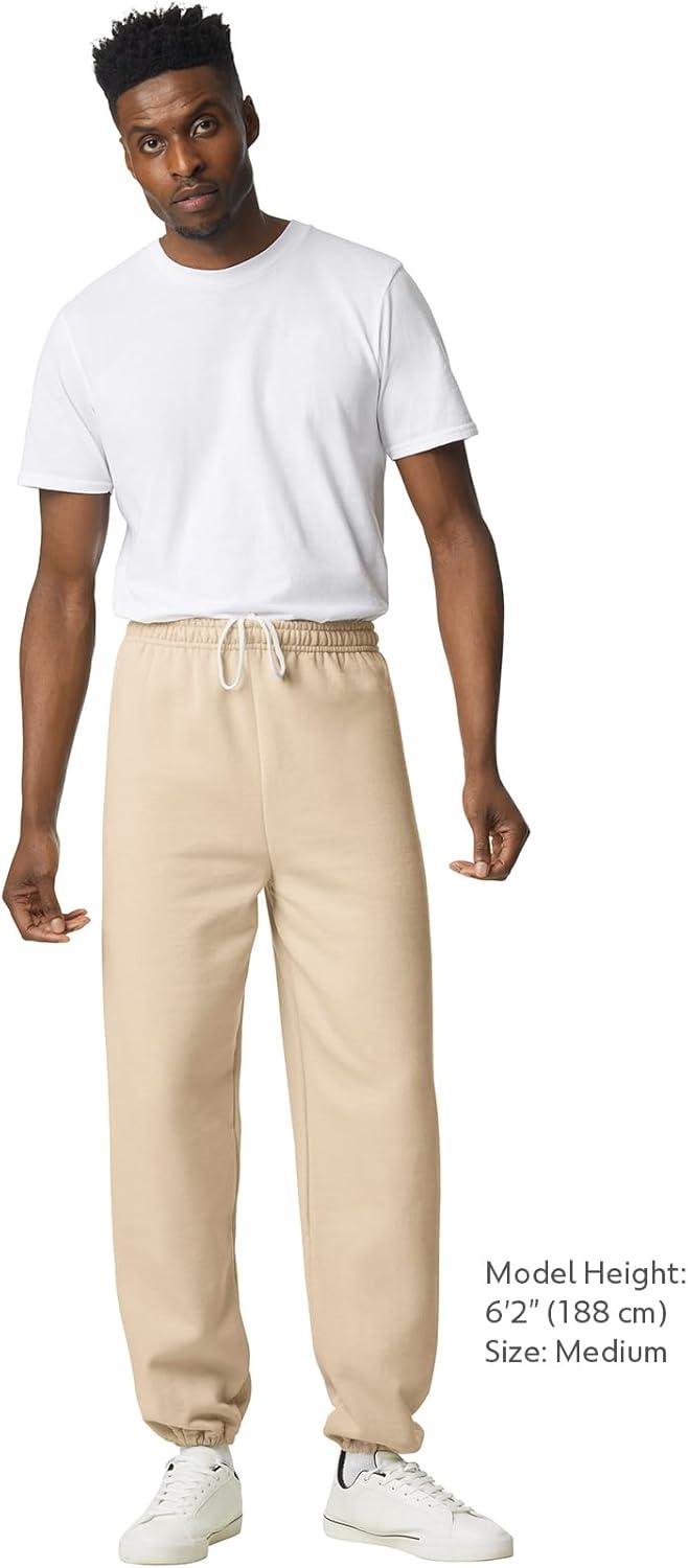 imageGildan Adult Fleece Elastic Bottom Sweatpants Style G18200Sand