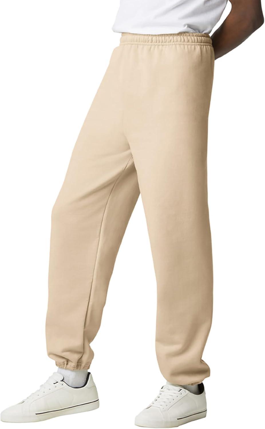 imageGildan Adult Fleece Elastic Bottom Sweatpants Style G18200Sand
