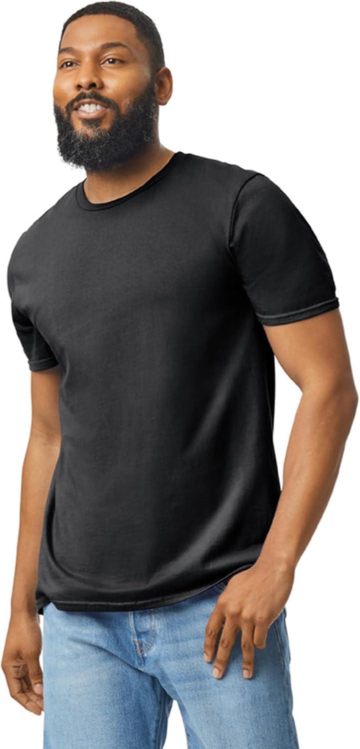 imageGildan Adult Softstyle Cotton TShirt Style G64000 MultipackBlack 2pack