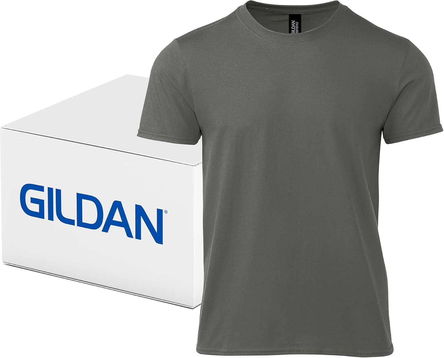 imageGildan Adult Softstyle Cotton TShirt Style G64000 MultipackCharcoal  Case of 36