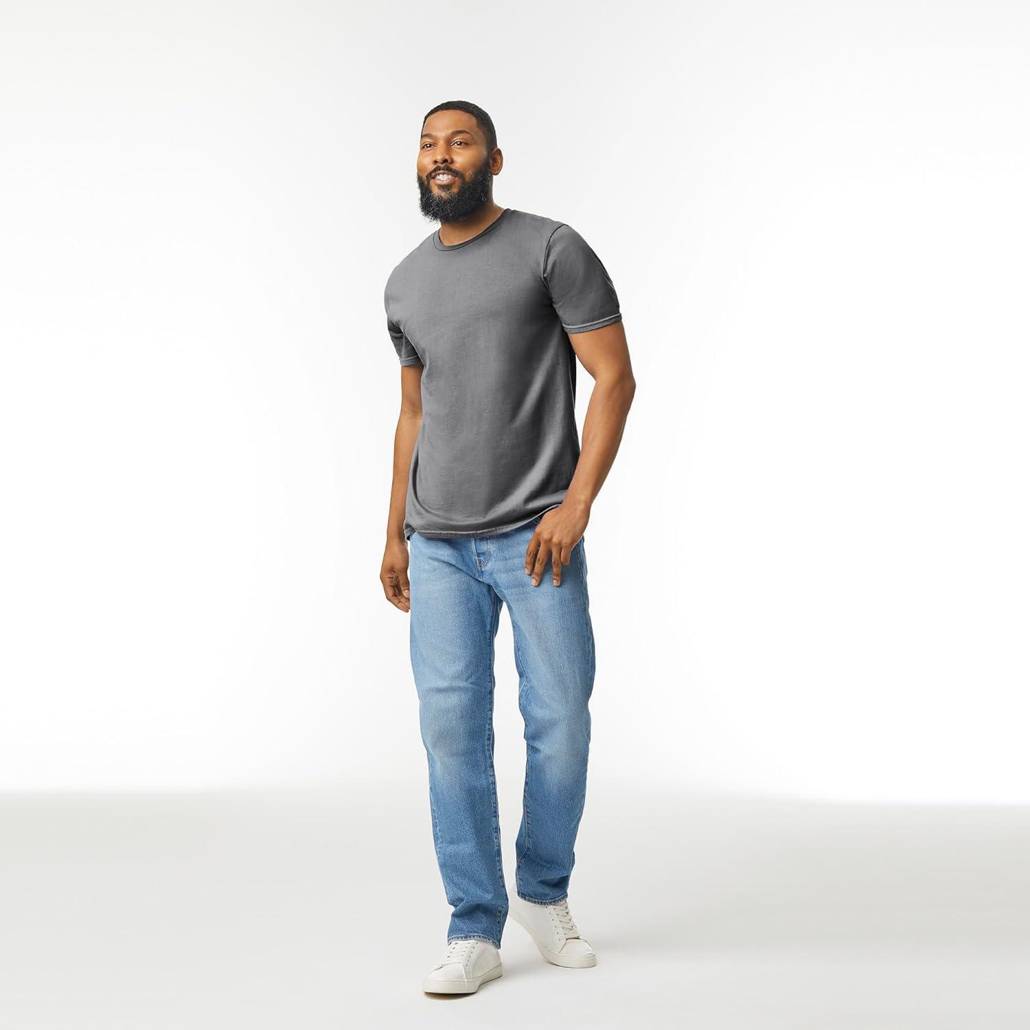 imageGildan Adult Softstyle Cotton TShirt Style G64000 MultipackCharcoal 2pack