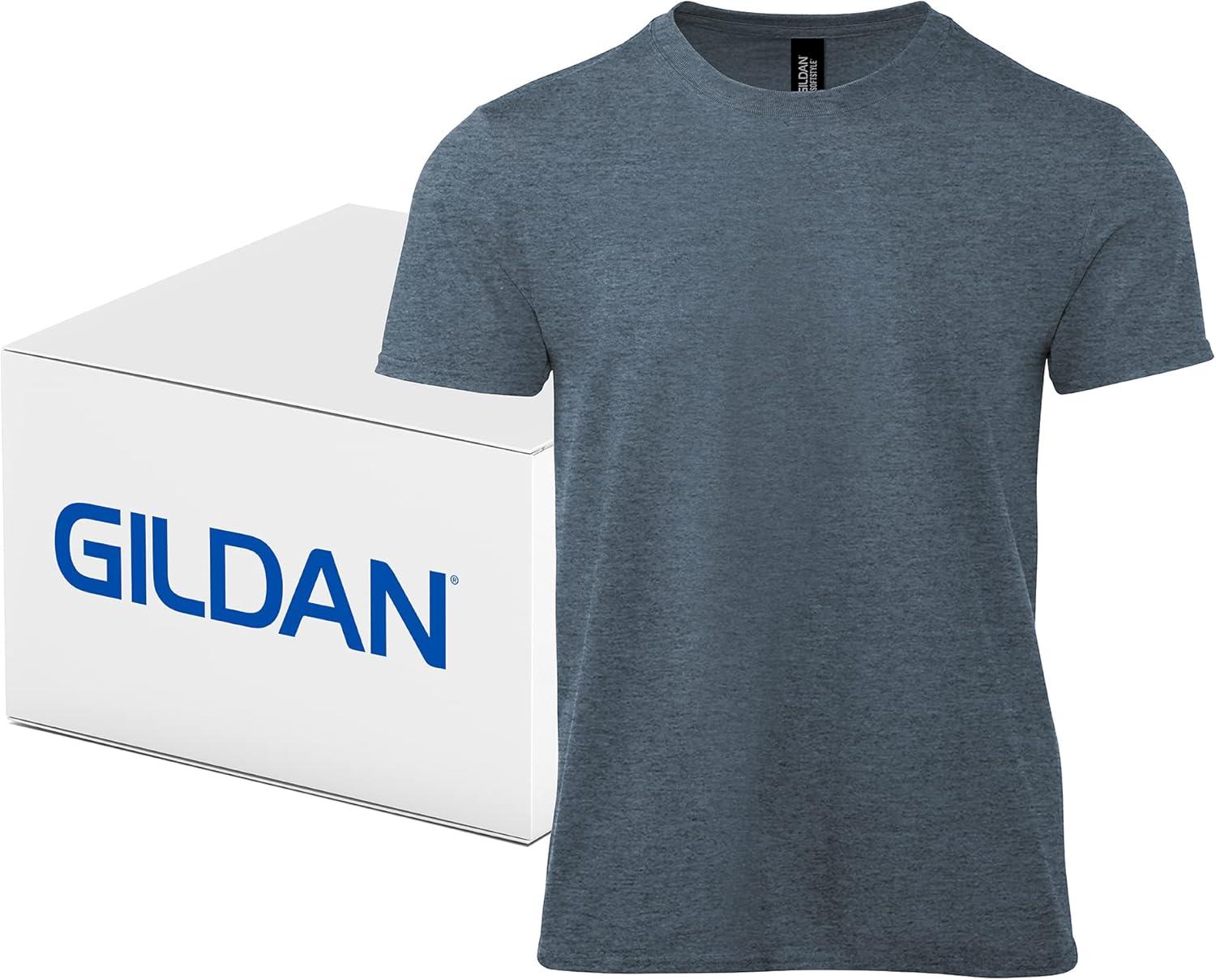 imageGildan Adult Softstyle Cotton TShirt Style G64000 MultipackDark Heather  Case of 72