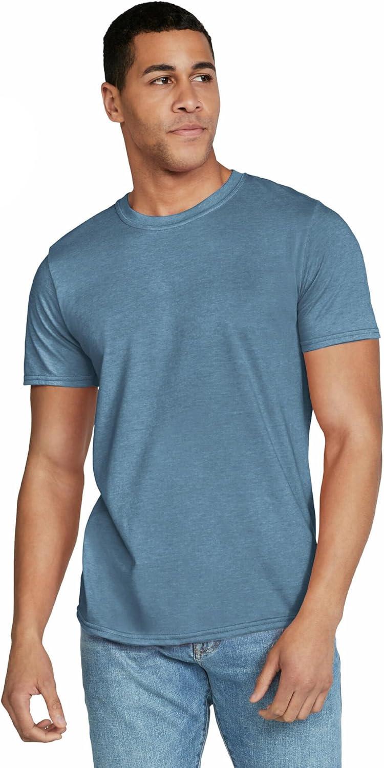 imageGildan Adult Softstyle Cotton TShirt Style G64000 MultipackHeather Indigo 2pack