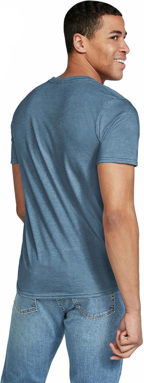 imageGildan Adult Softstyle Cotton TShirt Style G64000 MultipackHeather Indigo 2pack