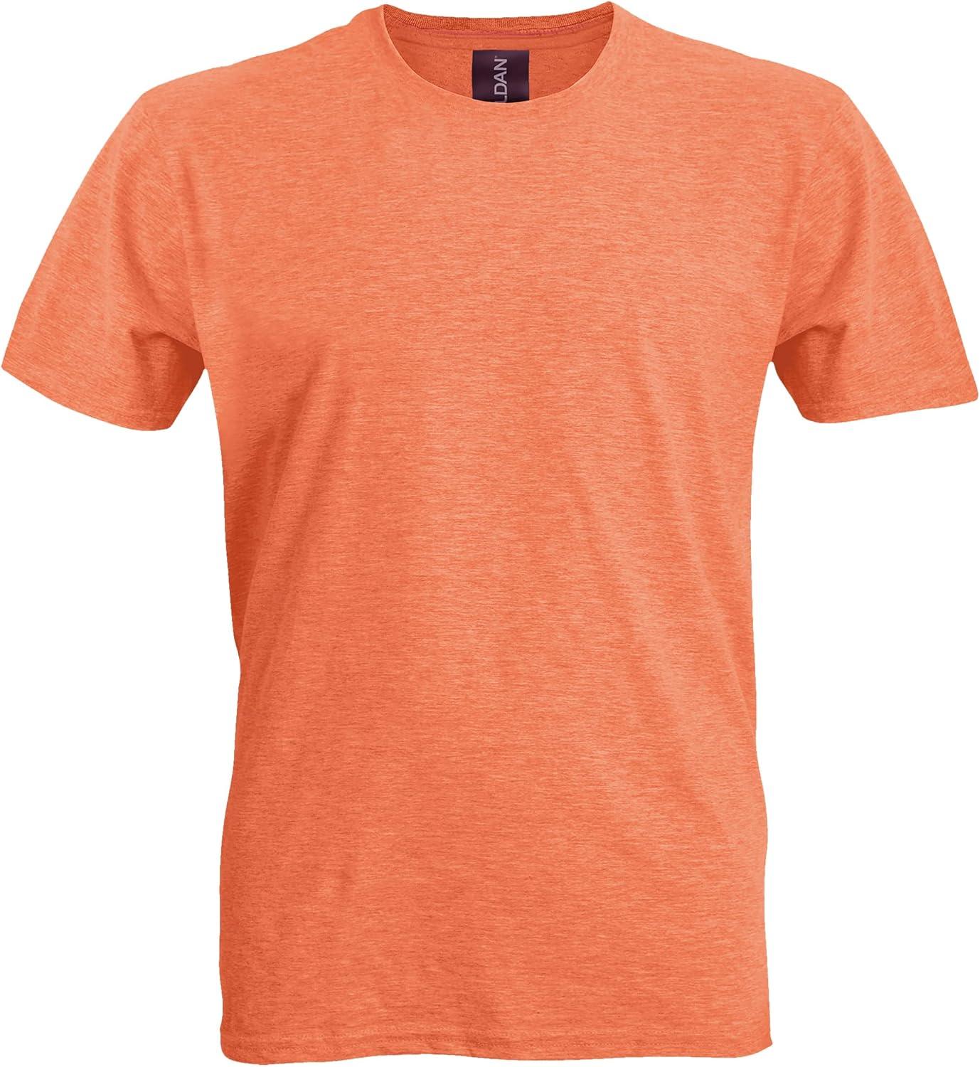 imageGildan Adult Softstyle Cotton TShirt Style G64000 MultipackHeather Orange 2pack