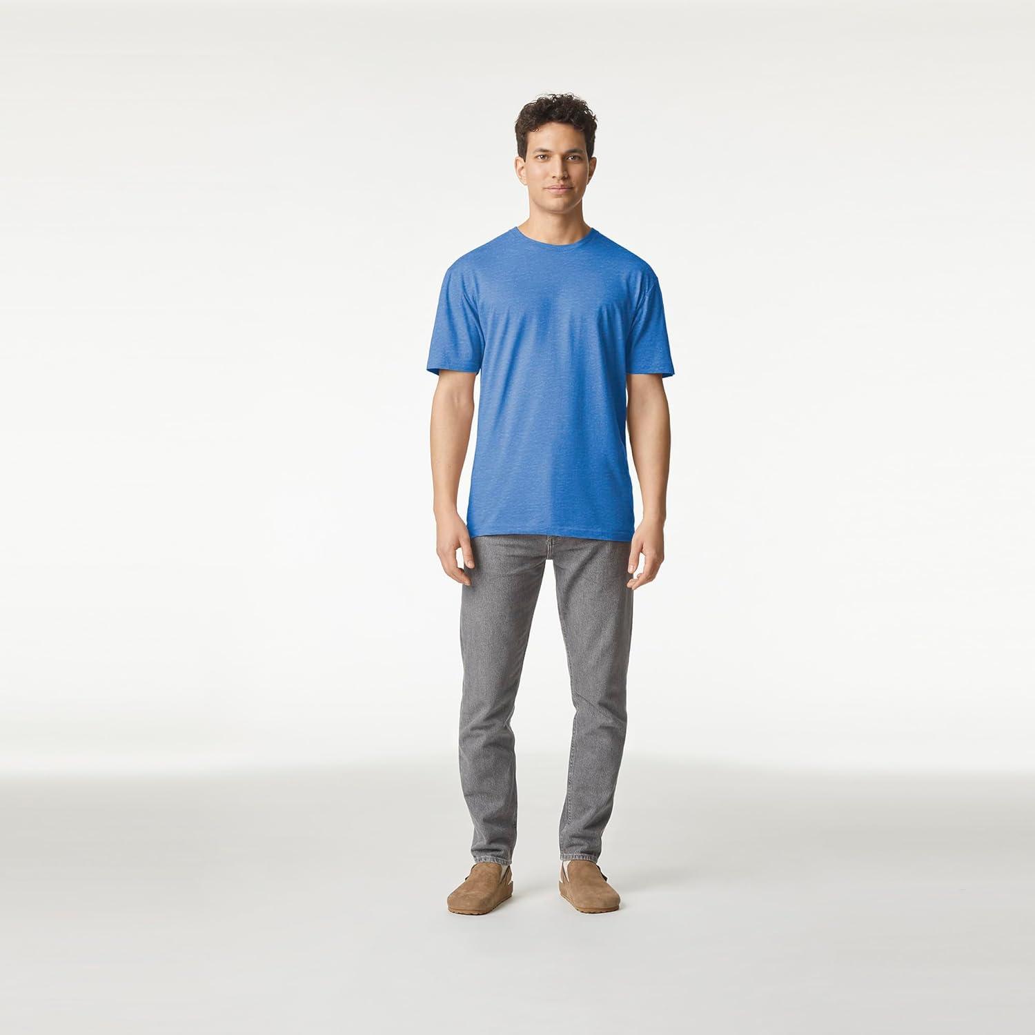 imageGildan Adult Softstyle Cotton TShirt Style G64000 MultipackHeather Royal 2pack