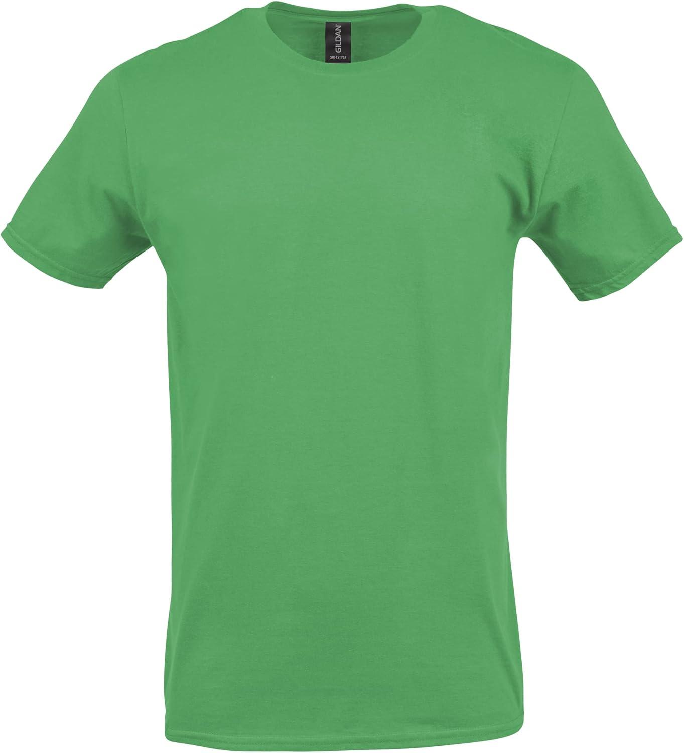 imageGildan Adult Softstyle Cotton TShirt Style G64000 MultipackIrish Green 2pack