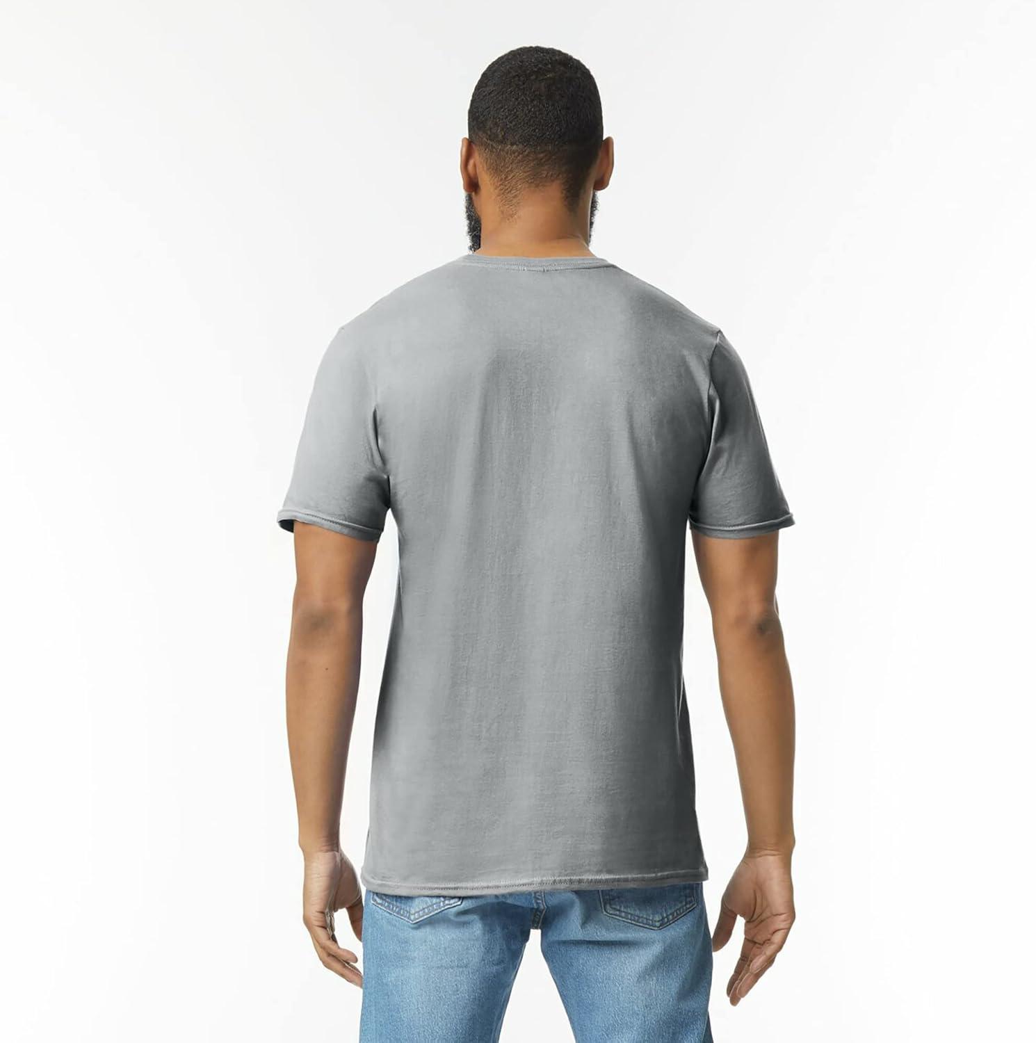 imageGildan Adult Softstyle Cotton TShirt Style G64000 MultipackRing Spun Sport Grey  Case of 36