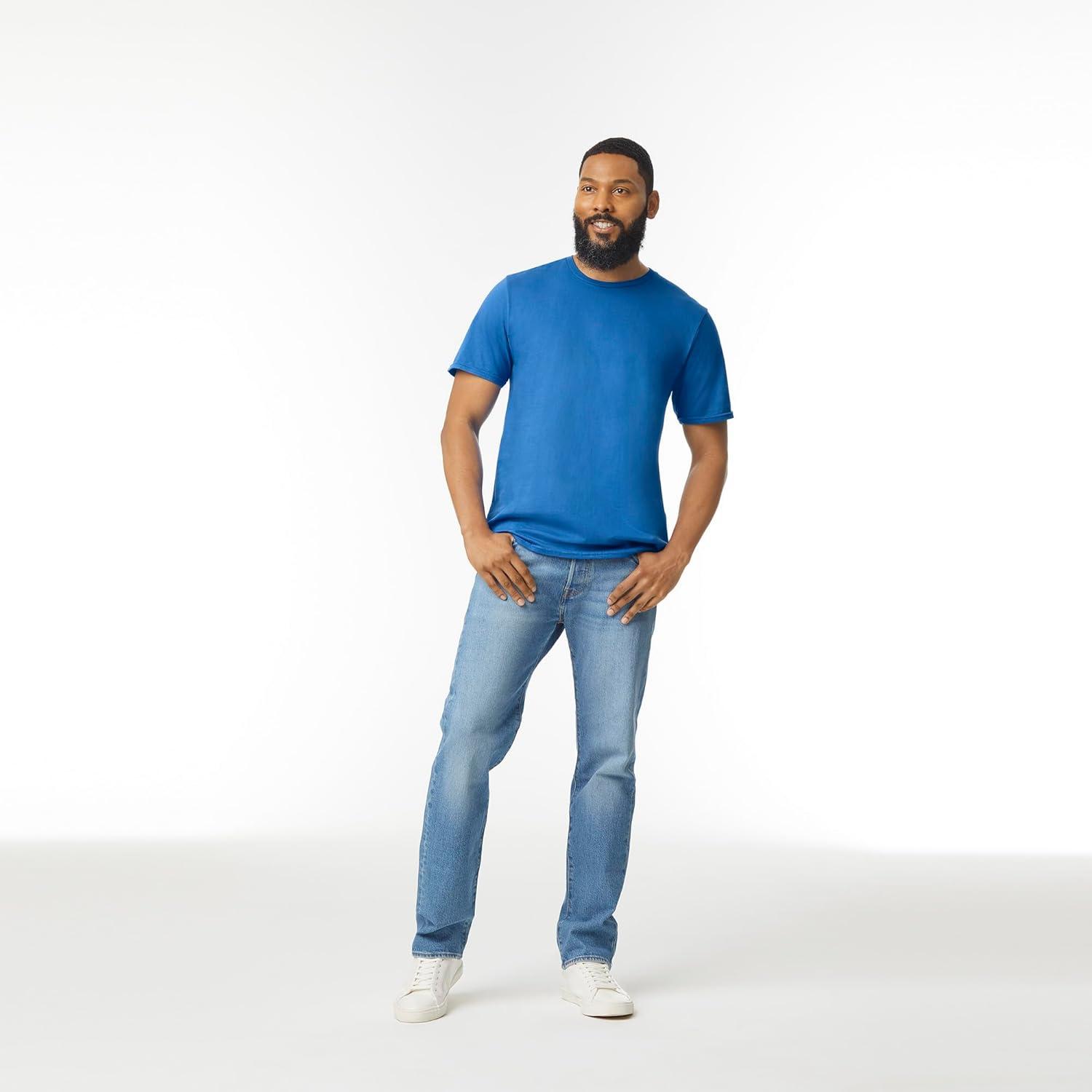 imageGildan Adult Softstyle Cotton TShirt Style G64000 MultipackRoyal 2pack