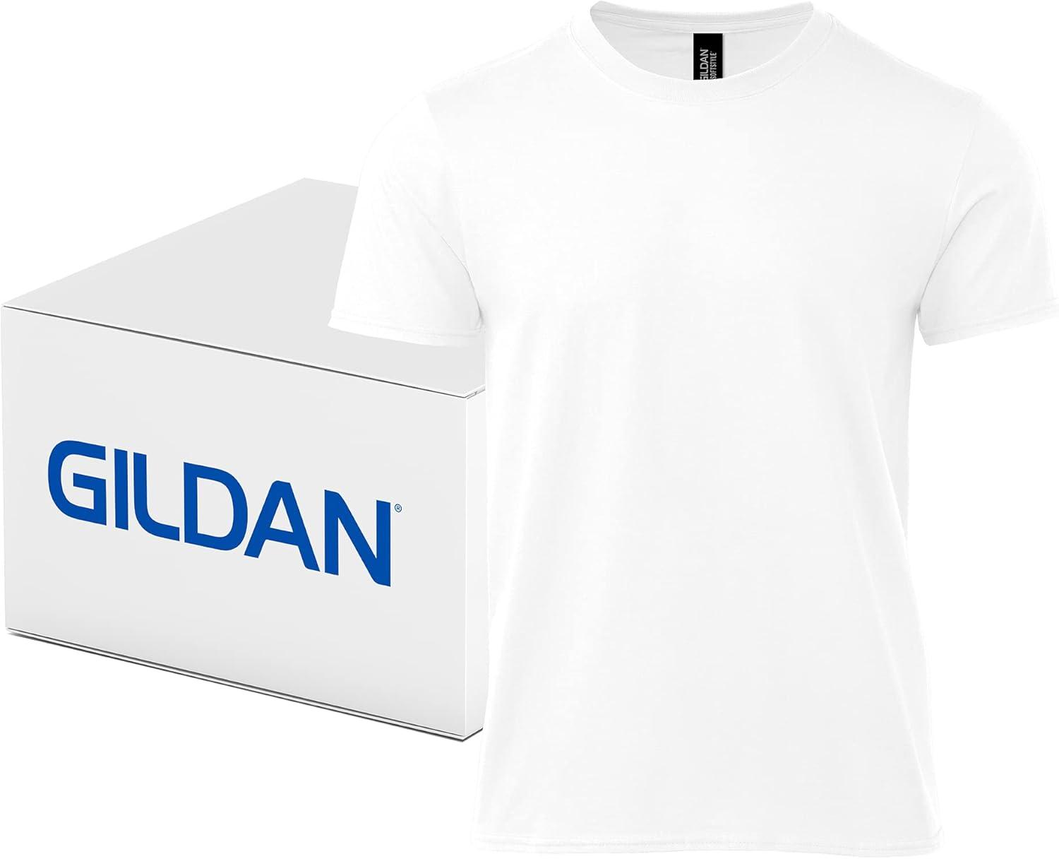 imageGildan Adult Softstyle Cotton TShirt Style G64000 MultipackWhite  Case of 36