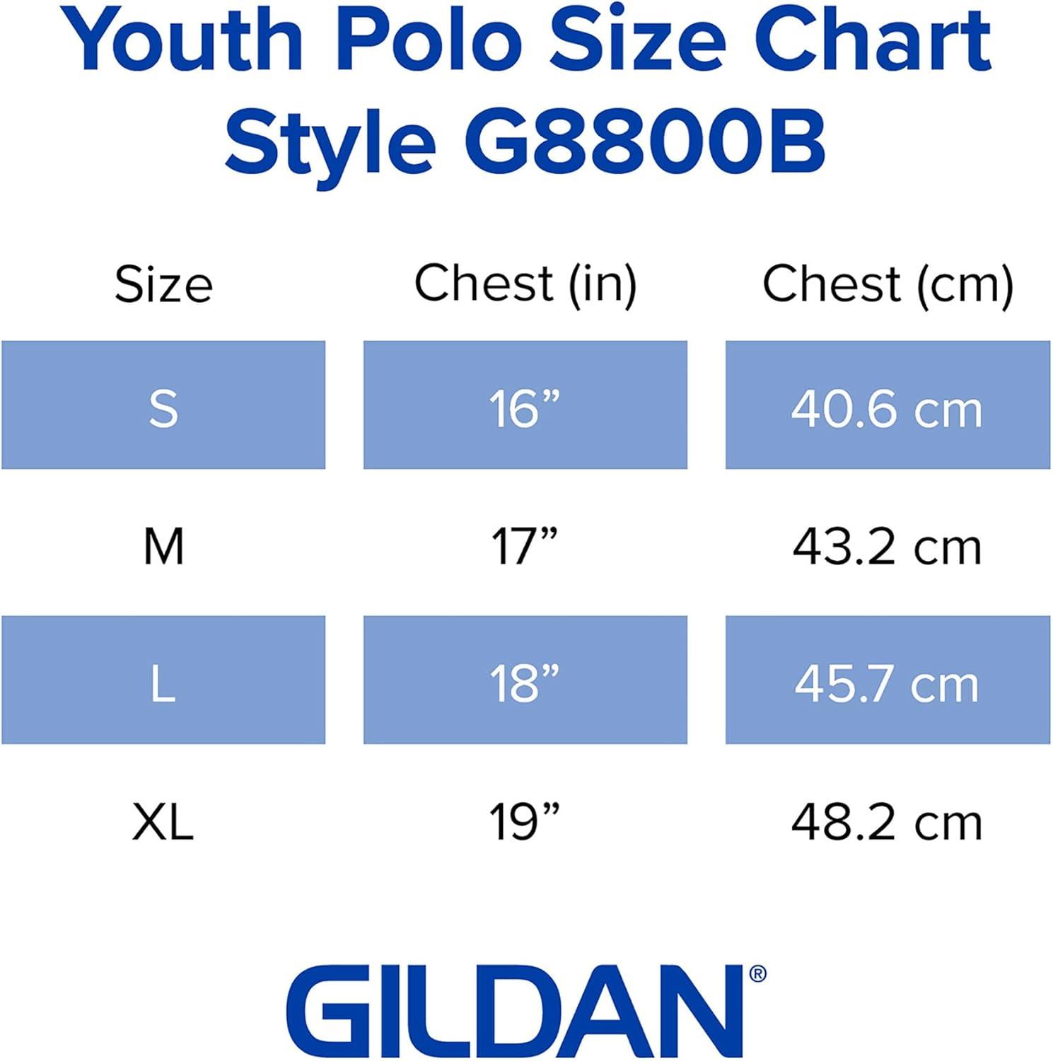 imageGildan Kids DryBlend Short Sleeve Polo Style G8800b 3PackBlack