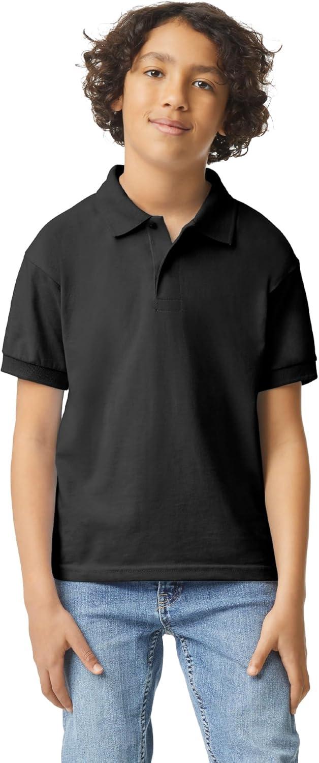 imageGildan Kids DryBlend Short Sleeve Polo Style G8800b 3PackBlack
