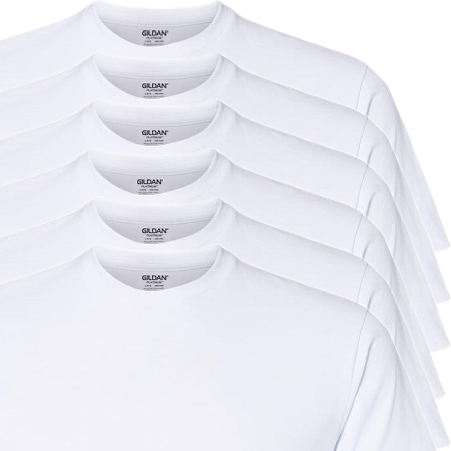 imageGildan Mens Crew TShirts Multipack Style G1100White 5pack