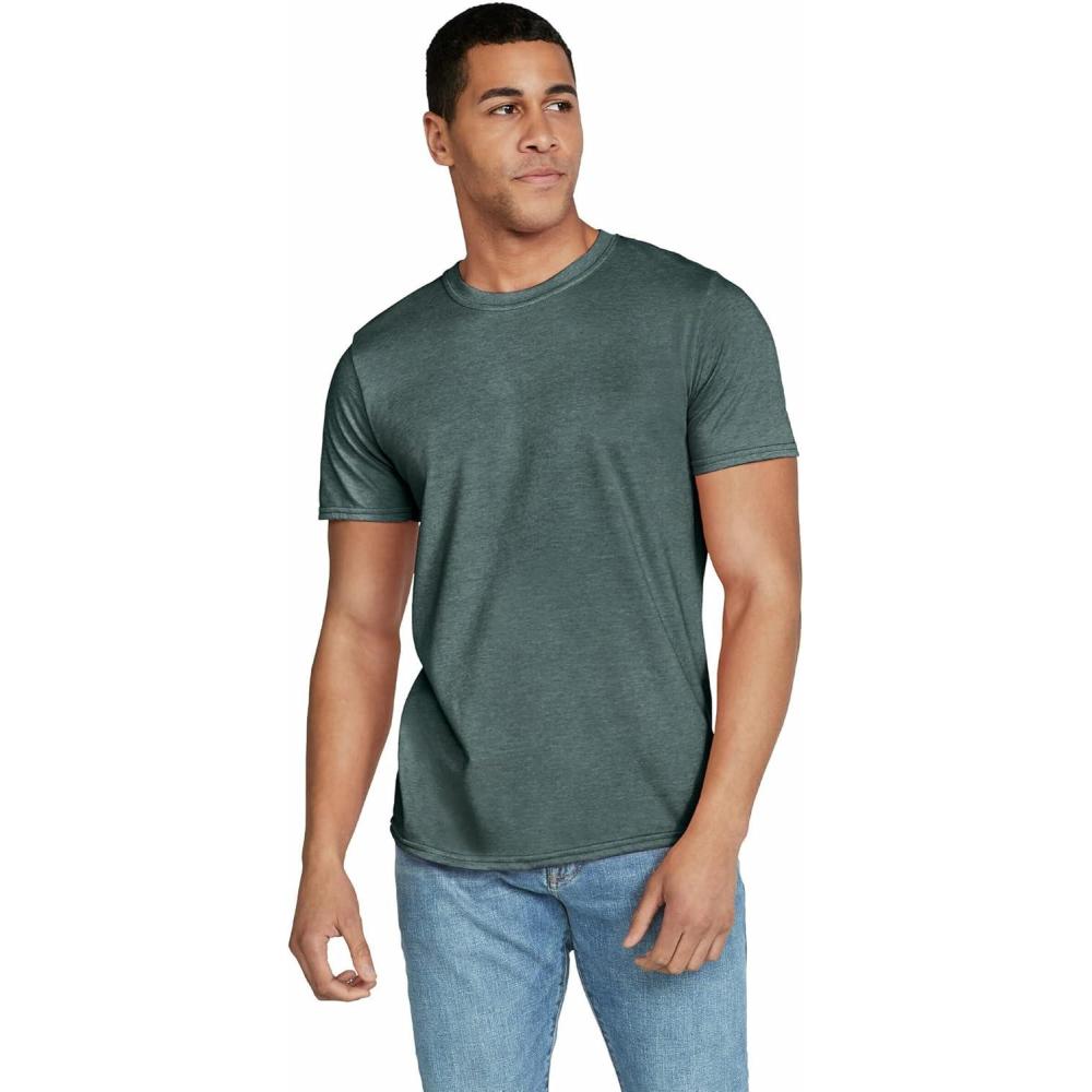 imageGildan Adult Softstyle Cotton TShirt Style G64000 MultipackDark Heather  Case of 36