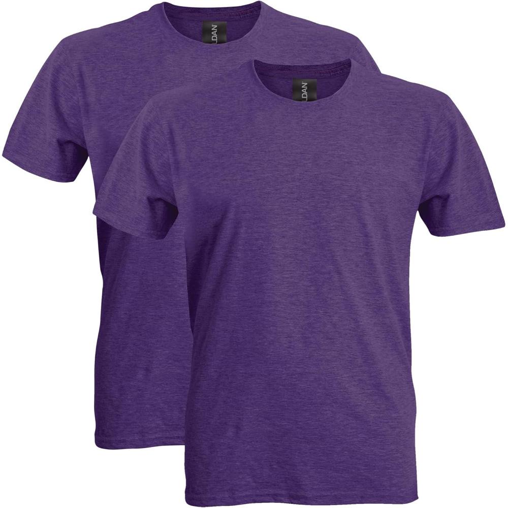 imageGildan Adult Softstyle Cotton TShirt Style G64000 MultipackHeather Purple 2pack