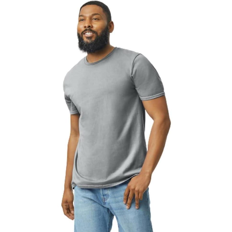 imageGildan Adult Softstyle Cotton TShirt Style G64000 MultipackRing Spun Sport Grey  Case of 36