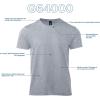 imageGildan Adult Softstyle Cotton TShirt Style G64000 MultipackRing Spun Sport Grey  Case of 36