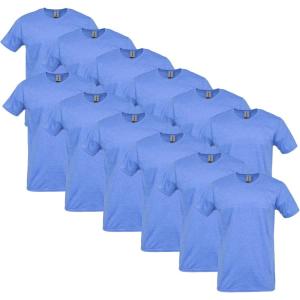 imageGildan Adult Softstyle Cotton TShirt Style G64000 MultipackHeather Royal 12pack