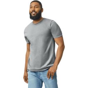 imageGildan Adult Softstyle Cotton TShirt Style G64000 MultipackRing Spun Sport Grey  Case of 36
