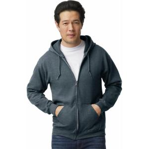 imageGildan mens Full Zip Hooded SweatshirtDark Heather 1pack