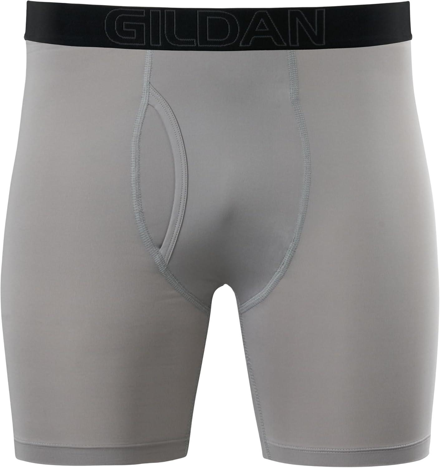 imageGildan mens Performance Underwear Boxer BriefsBlackCharcoalOpal Grey 6pack