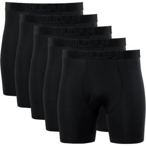 imageGildan mens Performance Underwear Boxer BriefsBlack 5pack