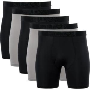 imageGildan mens Performance Underwear Boxer BriefsBlackOpal Grey 5pack