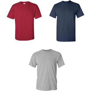 imageGildan Adult Heavy Cotton TShirt Style G5000 Multipack1 Cardinal Red  1 Navy  1 Sport Grey