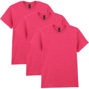 imageGildan Adult Heavy Cotton TShirt Style G5000 MultipackHeather Red 3pack