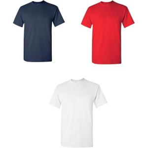 imageGildan Adult Heavy Cotton TShirt Style G5000 MultipackNavy red