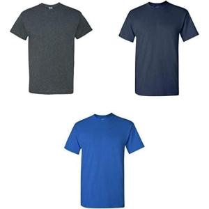 imageGildan Adult Heavy Cotton TShirt Style G5000 MultipackNavyDark HeatherRoyal