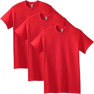 imageGildan Adult Heavy Cotton TShirt Style G5000 MultipackRed 3pack