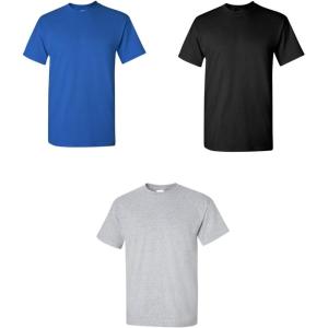 imageGildan Adult Heavy Cotton TShirt Style G5000 MultipackRoyal  Black  Sport Grey