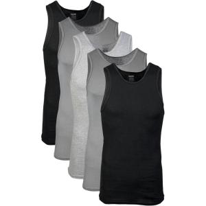 imageGildan Mens AShirts Tanks MultipackBlackSport GreyCharcoal 5pack