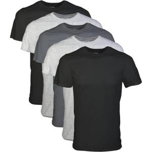 imageGildan Mens Crew TShirts Multipack Style G1100BlackSport GreyCharcoal