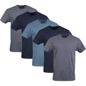 imageGildan Mens Crew TShirts Multipack Style G1100NavyHeather NavyIndigo Blue
