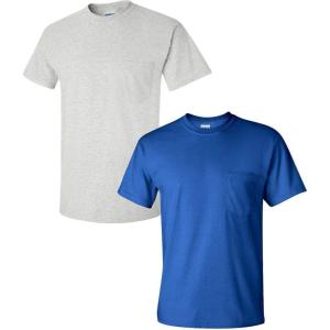 image:imageGildan Adult Ultra Cotton TShirt with Pocket Style G2300 2PackAshRoyal