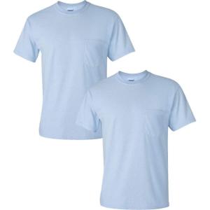 image:imageGildan Adult Ultra Cotton TShirt with Pocket Style G2300 2PackLight Blue
